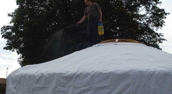 Parts of a yurt cover spray - More for yurts asia